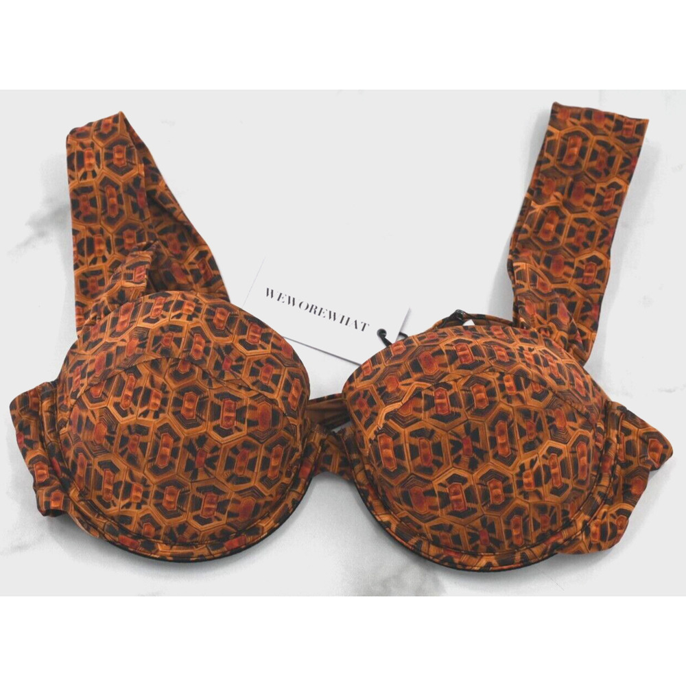 WeWoreWhat Turtle Shell Claudia Top Delilah Bottom Bikini Separates or‎ Set L XL
